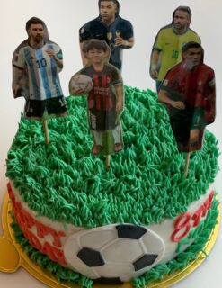 Through back of N’s soccer birthday cake.  Last year was basketball 🏀 but kind of glad to know his love of soccer is going strong.  This was three year’s ago!? World Cup Qatar.  Hope you get to tryout many things.🤩
去年は、バスケ🏀テーマだったけれど、今年はまたサッカー⚽️に戻ったみたいで、なんだか嬉しい。
どちらも好きで色んなことに挑戦してね。ワールドカップがあった年ね。。

#soccerbirthdaycake #サッカーバースデーケーキ#カスタムメイドケーキ東京 #ordermadecaketokyi #partyinstyletokyo