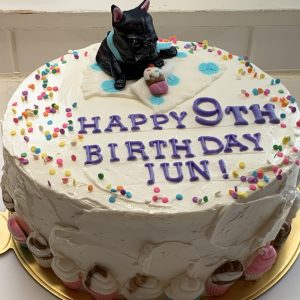 3044 愛犬のフィギュアお誕生日ケーキ